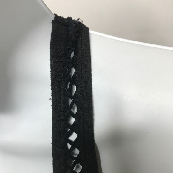 Victorias Secret PINK Sports Bra Size Small Black Fishnet Padded Cups Rave Psy - Picture 5 of 13